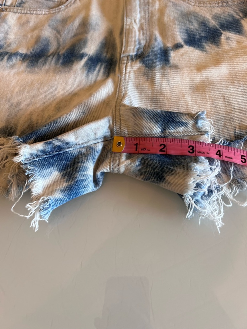 AMERICAN EAGLE Tie Dye Denim Shorts High Rise Cutoff Festival - Picture 10 of 15